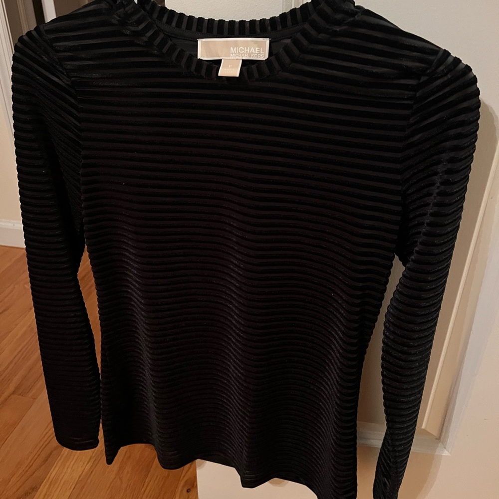 Michael Kors - Long Sleeve Black Dress top